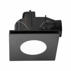 Best Pirce 🤩 Australia Sale - Mercator 240mm Black DIY Plug-In Square Exhaust Fan With Tri-Colour LED Light 🎁