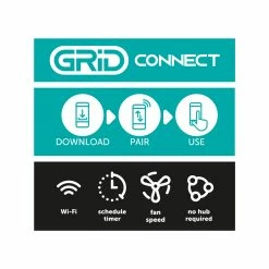 Brand new ⌛ Australia Sale - Mercator 132cm White 4 Blades Grid Connect Smart Grange Ceiling Fan 🎉 -Metal Mate Shop 28724d077722470d8be48d23a54ed55e