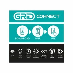 Outlet 🎁 Australia Only - Mercator Grid Connect Smart 132cm Black 4 Blades Grange Ceiling Fan With Tricolour LED 👏 -Metal Mate Shop 3273463b934f4d818427b98e075ba5fa