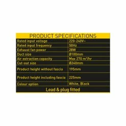 Budget ✨ Australia Sale - Mercator 240mm White DIY Plug In Round Exhaust Fan 😀 -Metal Mate Shop 391c20268a194d2ea83af364226c644b