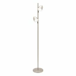 Hot Sale ⭐ Australia Only - Mercator Watson Two Light Floor Lamp Brushed Chrome ✔️