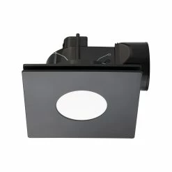 Budget 😍 Australia Sale - Mercator 290mm Black DIY Plug-In Square Exhaust Fan With Tri-Colour LED Light 🧨