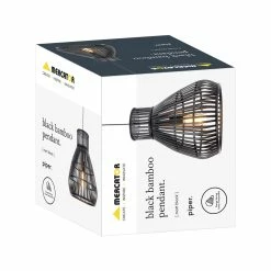 Promo 🎁 Australia Only - Mercator 240V Black Piper Bamboo Light Pendant ❤️ -Metal Mate Shop 4610528c1f504fe8b602490594e04ad9