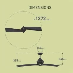 Best reviews of ⭐ Mercator 137cm Black 2 Blades Raymond Ceiling Fan - To Australia 🔥 -Metal Mate Shop 589758884b6646aca76dfaa9b1e463f6