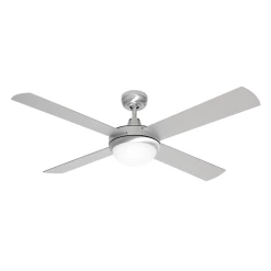 Brand new ✔️ Australia Sale - Mercator 130cm Brushed Steel 4 Blade Grange Ceiling Fan With Light 👍