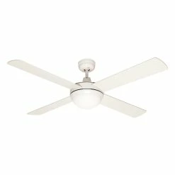 Deals ✨ Australia Only - Mercator 130cm White 4 Blade Grange Ceiling Fan With Light 💯