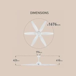 Promo 🎉 Australia Sale - Mercator Bright 6 Blade Ceiling Fan White ✔️ -Metal Mate Shop 72136235529f407d9de0ccfbcc0163ea