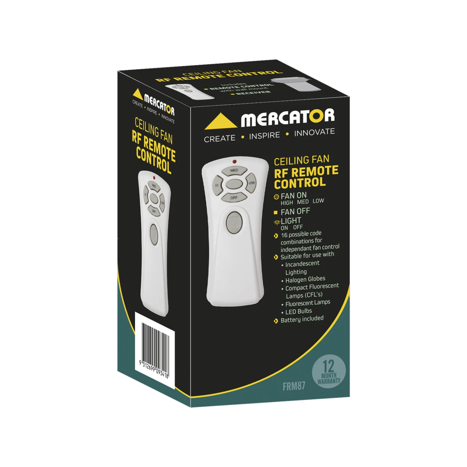 New 👍 Australia Sale - Mercator Grey Ceiling Fan Remote Control 👏 5 New 👍 Australia Sale - Mercator Grey Ceiling Fan Remote Control 👏 - Image 3