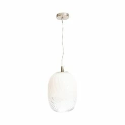 Cheap 👍 Mercator Large Serena Glass Pendant White - To Australia 🧨