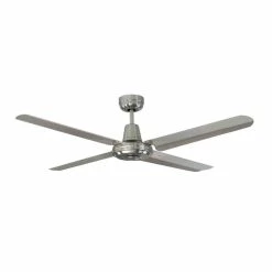 Best Pirce 🛒 Australia Only - Mercator 130cm Stainless Steel Swift Ceiling Fan Silver 😍