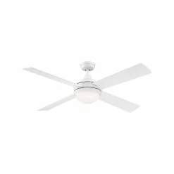 Deals ⌛ Mercator 132cm White 4 Blades Grid Connect Smart Grange Ceiling Fan With Tricolour LED - To Australia ⭐