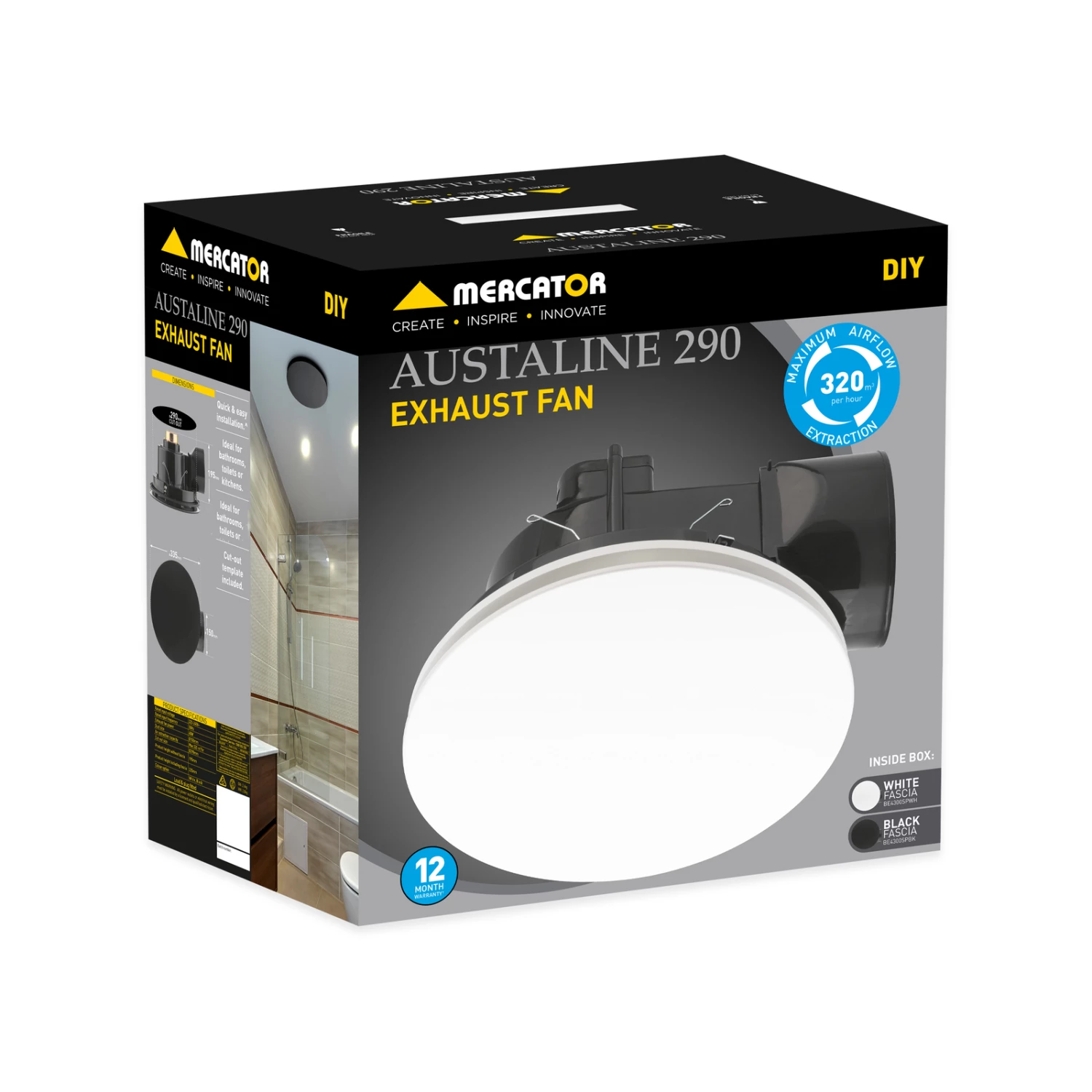Deals ๐ Australia Only - Mercator 290mm Black DIY Plug-In Round Exhaust Fan โ 5 Deals ๐ Australia Only - Mercator 290mm Black DIY Plug-In Round Exhaust Fan โ - Image 3