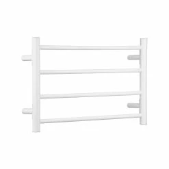 Best Pirce ✨ Australia Only - Mercator 60W White Yarra 4 Bar Heated Towel Rail 😀