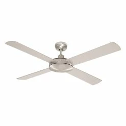 Cheapest ⭐ Australia Only - Mercator 130cm Brushed Steel 4 Blade Grange Ceiling Fan 🔥