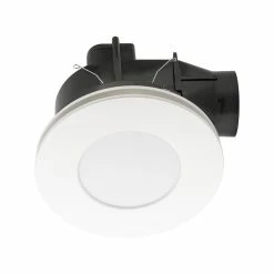 Best Pirce 🛒 Australia Only - Mercator 240mm White Plug-In Round Exhaust Fan With Tri-Colour LED Light 🤩