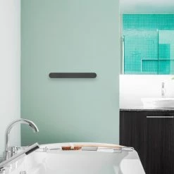 Top 10 🛒 Australia Only - Mercator 22W Matte Black Yarra 1 Bar Heated Towel Rail 🔔 -Metal Mate Shop e9f5d91306f6487eac3eab049ea43161