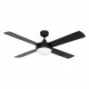 Discount 🔔 Australia Sale - Mercator 130cm Black 4 Blade Grange Ceiling Fan With Light ✔️